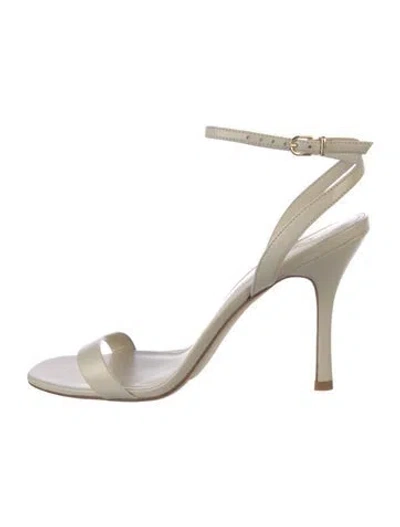 Pre-owned Larroude Leather Sandals In Neutral