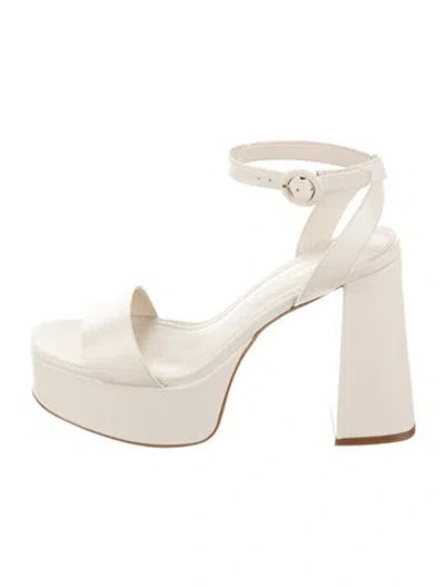 Pre-owned Larroude Leather Sandals In Neutral