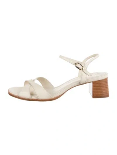 Pre-owned Larroude Leather Sandals In Neutral