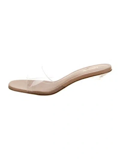 Pre-owned Larroude Leather Sandals In Transparent