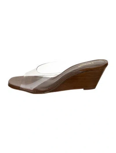 Pre-owned Larroude Leather Sandals W/ Tags In Brown
