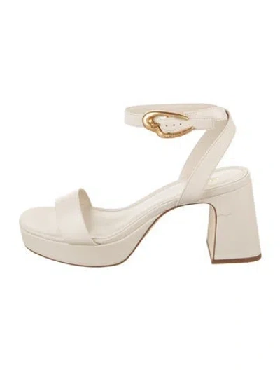Pre-owned Larroude Leather Sandals W/ Tags In Neutral