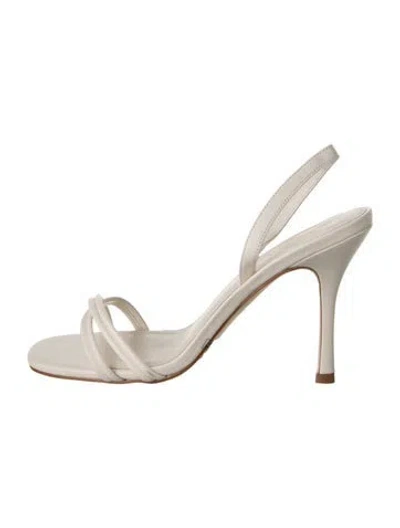 Pre-owned Larroude Leather Sandals W/ Tags In Neutral