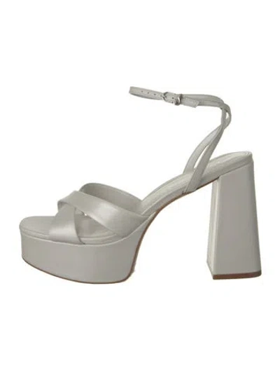Pre-owned Larroude Leather Sandals W/ Tags In White
