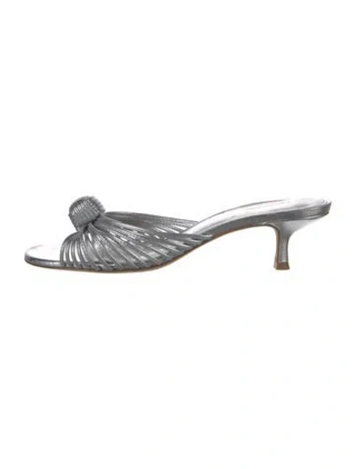 Pre-owned Larroude Leather Slides