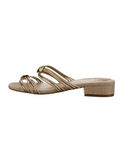 Pre-owned Larroude Leather Slides