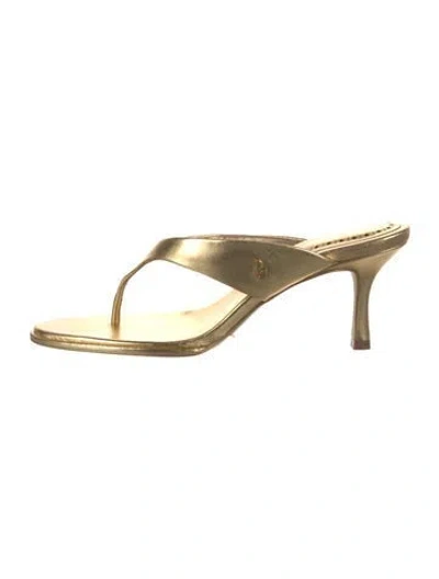 Pre-owned Larroude Leather Slides