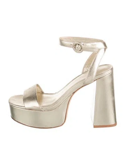 Pre-owned Larroude Leather Slingback Pumps