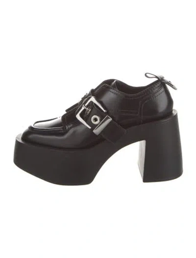 Pre-owned Larroude Leather Slingback Pumps In Brown