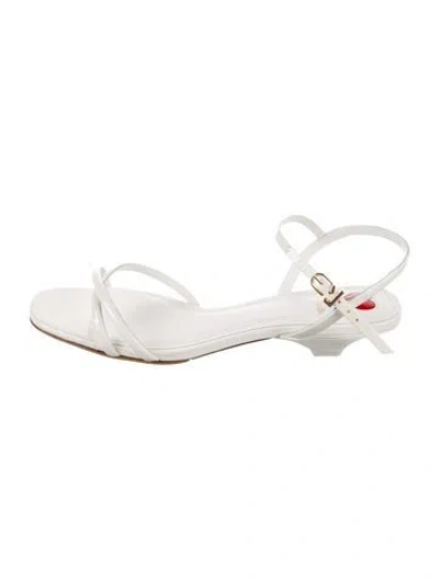 Pre-owned Larroude Leather Slingback Pumps In Neutral