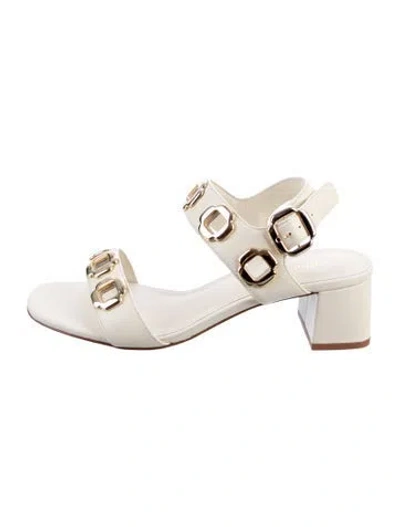 Pre-owned Larroude Leather Slingback Sandals
