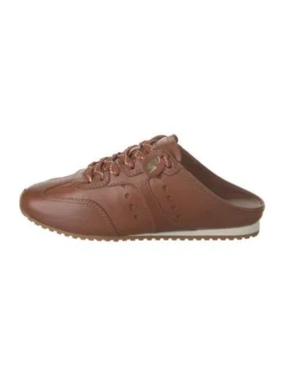 Pre-owned Larroude Leather Sneakers W/ Tags In Brown