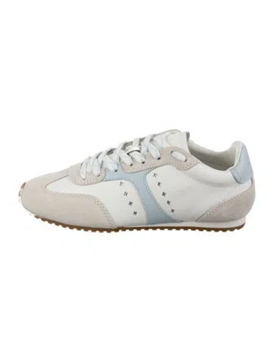 Pre-owned Larroude Leather Sneakers In White
