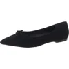 Larroude Lee Womens Bow Suede Ballet Flats
