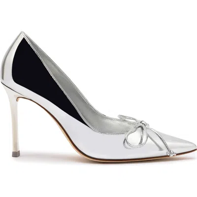 Larroude Larroudé Linda Pump In Silver