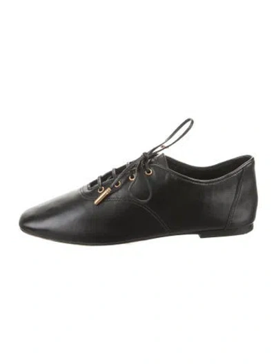 Pre-owned Larroude Liza Sneaker Leather Mules In Black