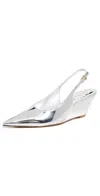 Larroude Loulou Pumps Silver In Silver