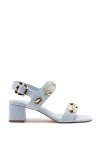 Larroude Madison Block Sandals In Blue