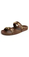 Larroude Madison Slide Sandals In Brown