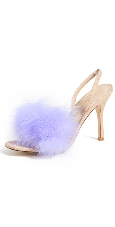 Larroude Marilyn Sandals In Beige/ Lilas