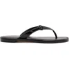 Larroude Mary Kate Flat Sandal Black In Black