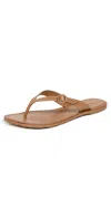 Larroude Mary Kate Flat Sandals Caramel