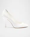 Larroude Michelle Patent Leather Stiletto Pumps In White