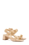 Larroude Women's Milan Embellished Raffia & Leather Sandals In Beige