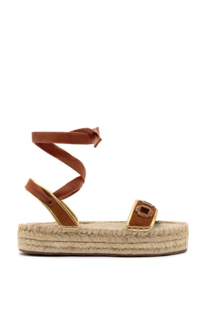Larroude Larroudé Milan Espadrille Platform In Brown
