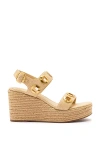 Larroude Milan Espadrille Platform Heels In Beige