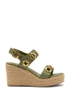 Larroude Milan Espadrille Platform Heels In Seaweed