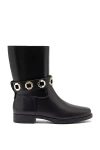 Larroude Milan Leather Flat Bootie In Black