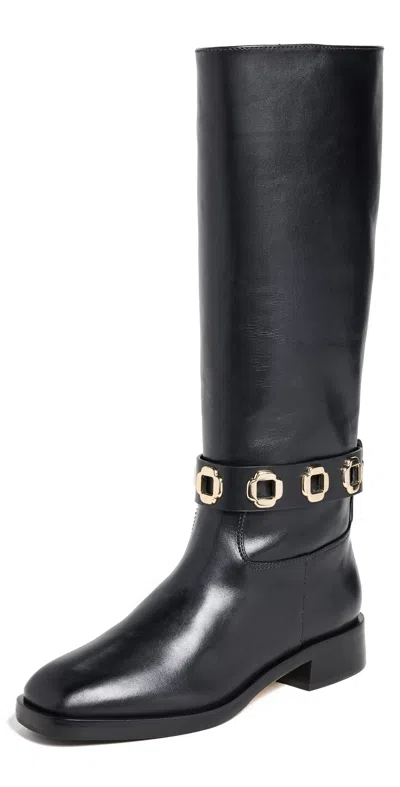 Larroude Milan Flat Boots Black
