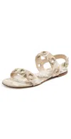 Larroude Milan Flats Beige In Beige
