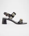 Larroude Women's Milan Hardware Strappy High Heel Sandals In Black