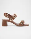 Larroude Women's Milan Embellished Strappy High Heel Sandals In Caramel