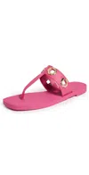 Larroude Milan Jelly Thong Sandal In Pink