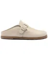 Larroude Milan Suede Clog In Neutral