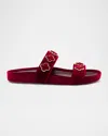 Larroude Women's Milan Piccolo Slide Sandals In Wine