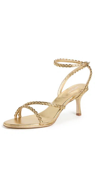 Larroude Milanina Mini Sandals Gold