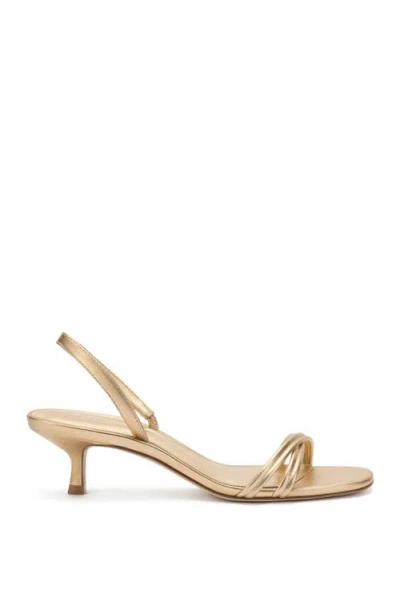 Larroude Larroudé Mini Annie Sandal In Gold