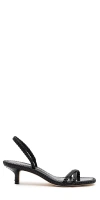 Larroude Mini Annie Sandal In Black Leather