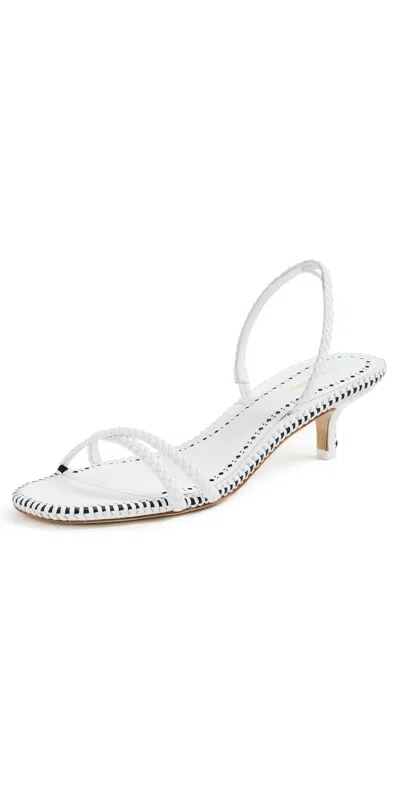 Larroude Mini Annie Sandals White/black