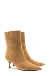 Larroude Larroudé Mini Georgia Pointed Toe Bootie In Peanut