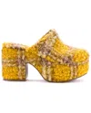 Larroude Miso Shearling Platform Clog