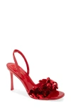 Larroude Morgan Sandal In Scarlet