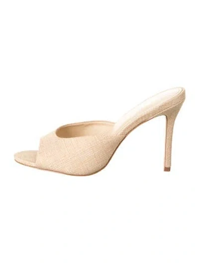 Pre-owned Larroude Mules In Neutrals