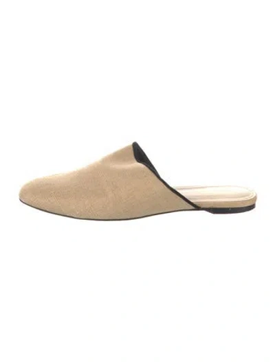 Pre-owned Larroude Mules In Neutrals