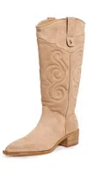 Larroude Paloma Boots Peanut In Multi