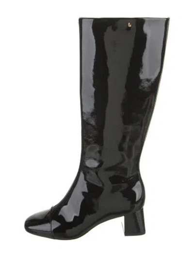 Pre-owned Larroude Patent Leather Boots In Black